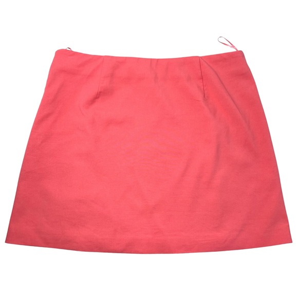 ZARA Hot Pink Mini Skirt Button Front‎ Sz L Lined Barbiecore Preppy - Picture 2 of 9